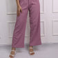 Stair Textured Wide Leg Trouser