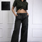 Black Pull-on Cargo Pants