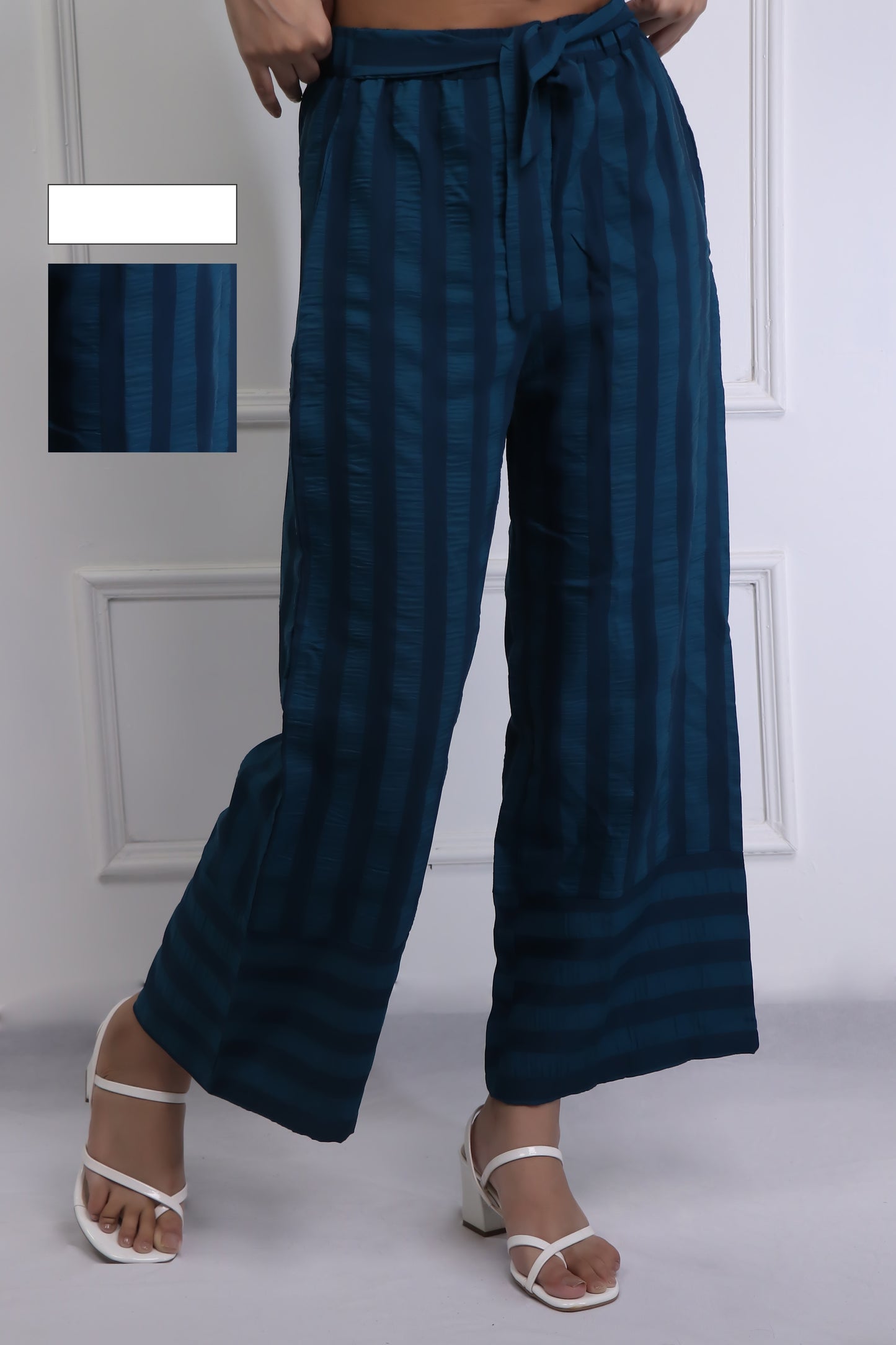 Self Stripe Straight Pants