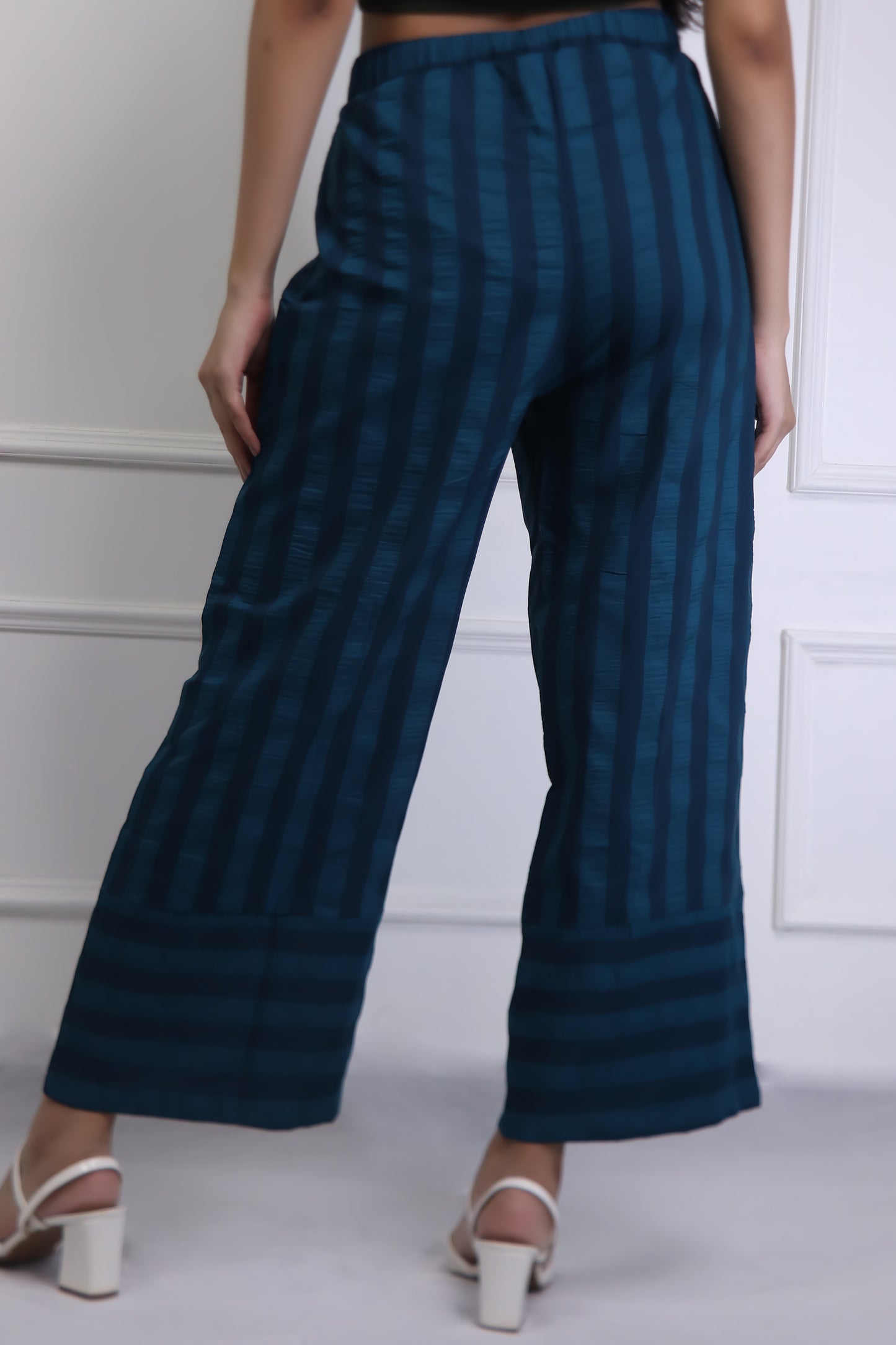 Self Stripe Straight Pants