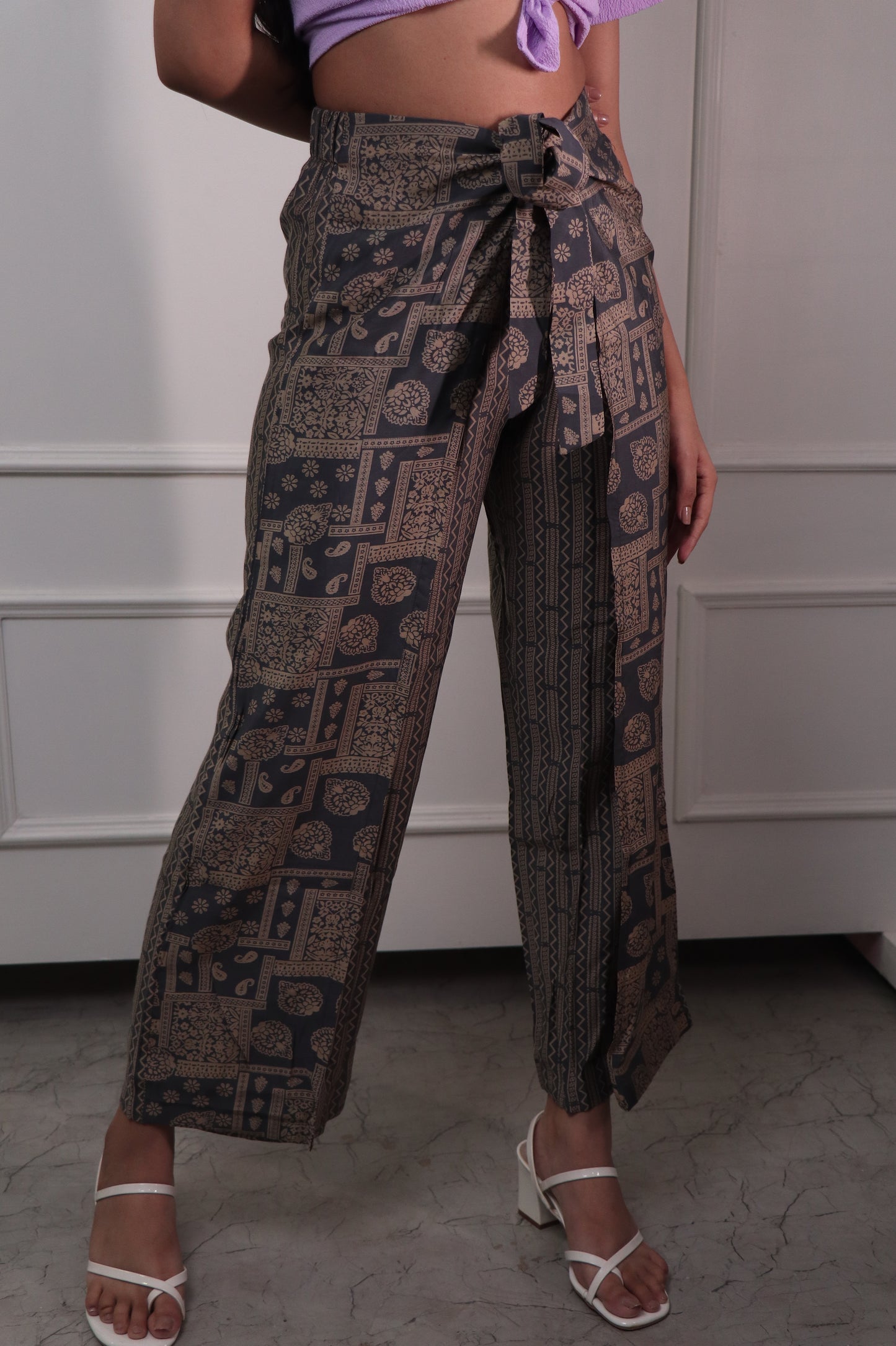 Printed Flared Trouser